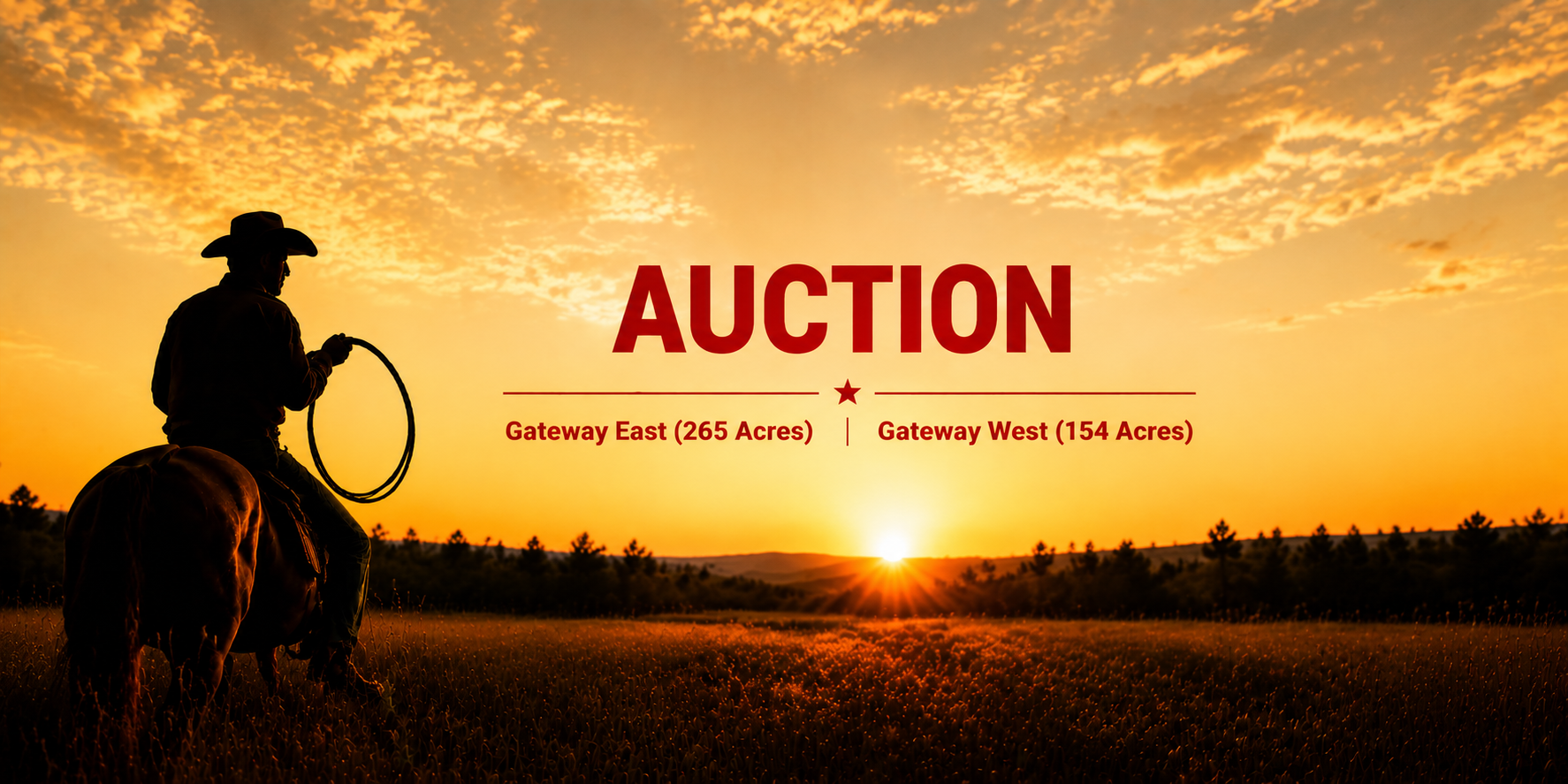 Gateway East & West Land Auction — Gateway East (265 acres) and Gateway West (154 acres)
