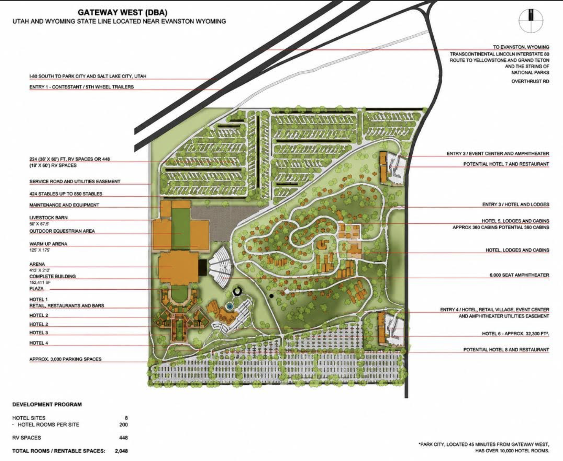 Gateway West — site plan near Evanston, Wyoming